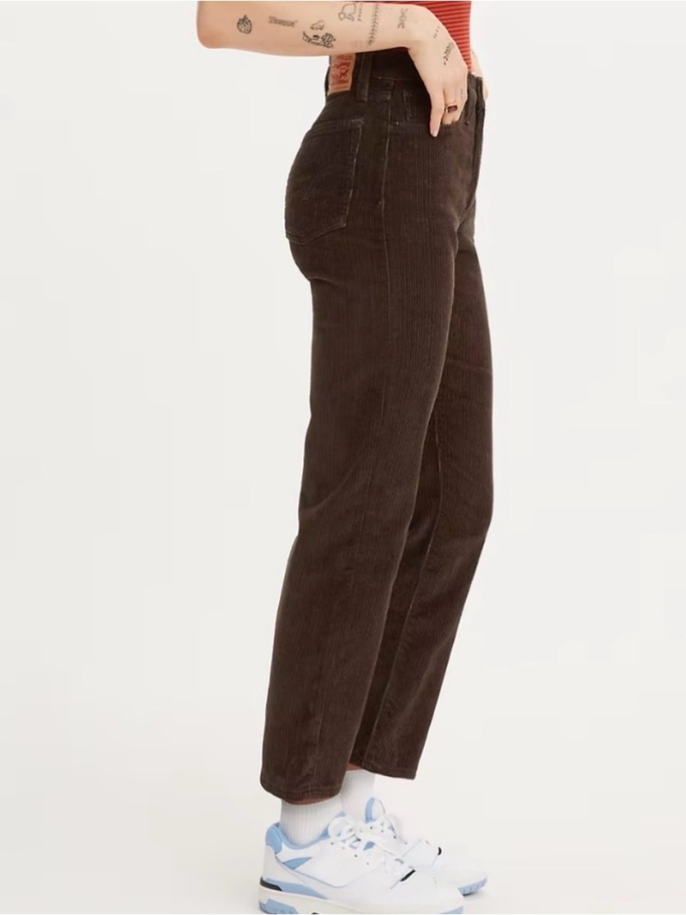 LEVI’S WEDGIE STRAIGHT FIT CORDUROY WOMEN'S PANTS 28 - Picture 2 of 10